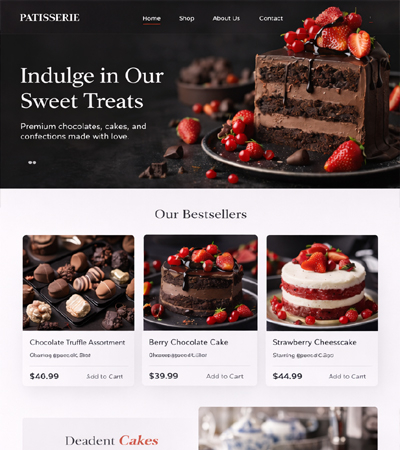 Bäckerei Webseite